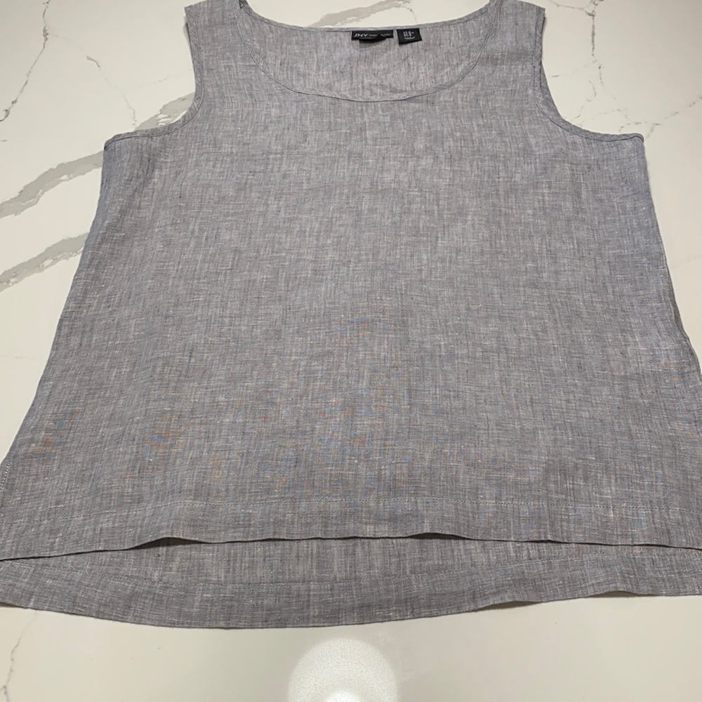 JNY Jones New York 100% linen tank top